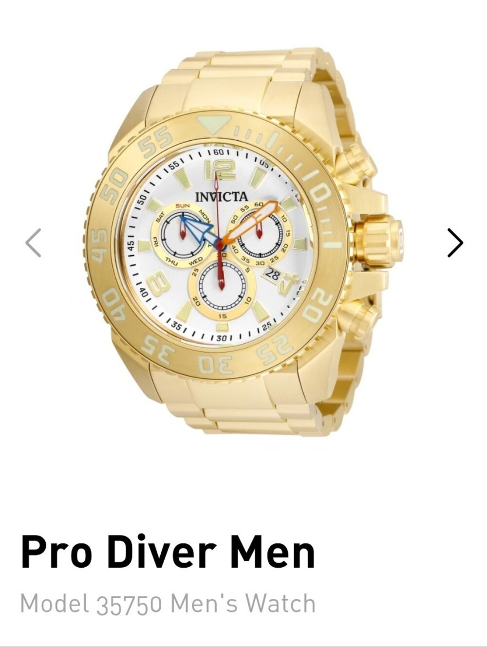 Invicta Pro Diver Mens Watch 56mm Model# 35750